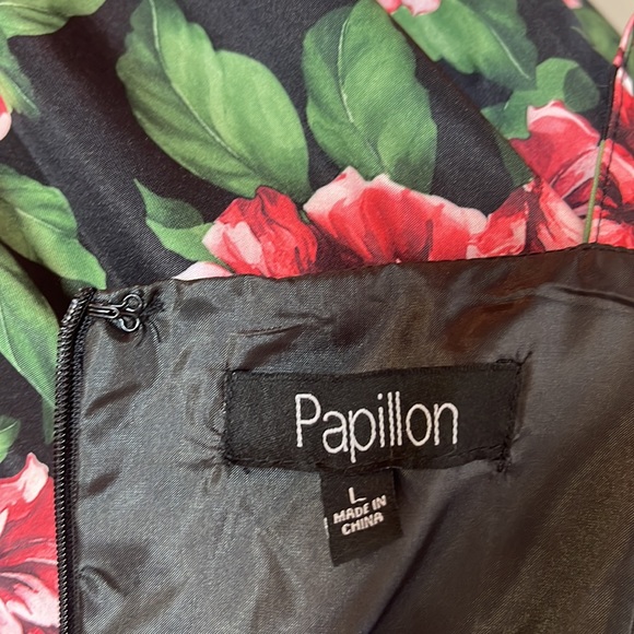 Rose Print Formal Dress - Picture 7 of 10